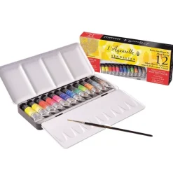 Caja metálica de acuarela 12 tubos Sennelier
