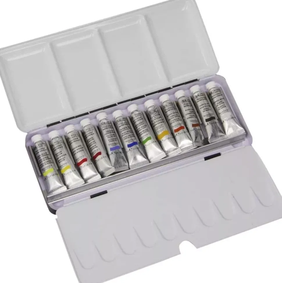 Caja metálica de acuarela 12 tubos Winsor and Newton