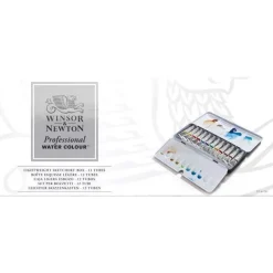 Caja metálica de acuarela 12 tubos Winsor and Newton