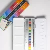 Caja metálica de acuarela 12 medias pastillas Georgian