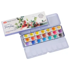 Caja metálica de acuarelas 21 godets Elena Bazanova White Nights