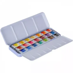 Caja metálica de acuarelas 21 godets White Nights