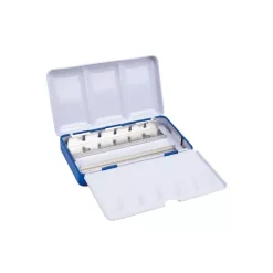 Caja metálica vacía para 12 medios godets acuarela Milan