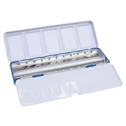 Caja metálica vacía para 24 medios godets acuarela Milan