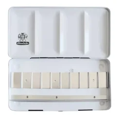 Caja metálica vacía para 10 tubos Schmincke 15ml