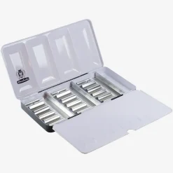 Caja metálica vacía para 18 tubos Schmincke 5ml