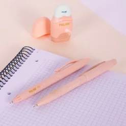 Caja regalo bolígrafo, portaminas y afilaborra rosa Lava Capsule Milan
