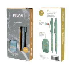 Caja regalo bolígrafo, portaminas y afilaborra verde Lava Capsule Milan