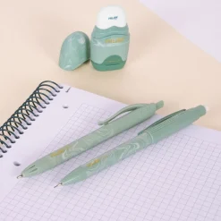 Caja regalo bolígrafo, portaminas y afilaborra verde Lava Capsule Milan