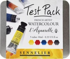Caja Test Pack de 5 acuarelas Sennelier