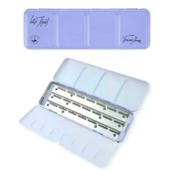 Caja vacía metálica 21 godets celeste White Nights