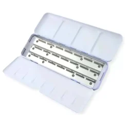 Caja vacía metálica 21 godets celeste White Nights