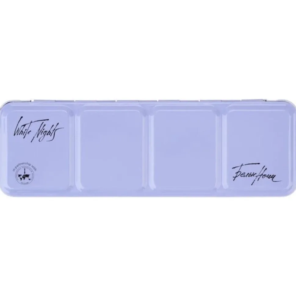 Caja vacía metálica 21 godets celeste White Nights