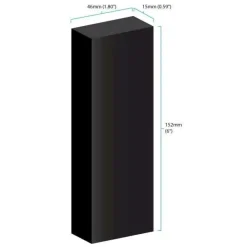 Carboncillo rectangular de sauce suave Nitram 46x152mm