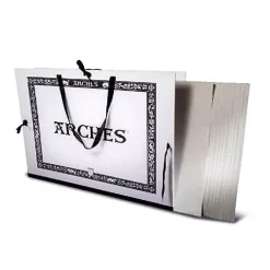Carpeta de dibujo con 10 papeles de acuarela Grano fino 300gr Arches 61x81cm