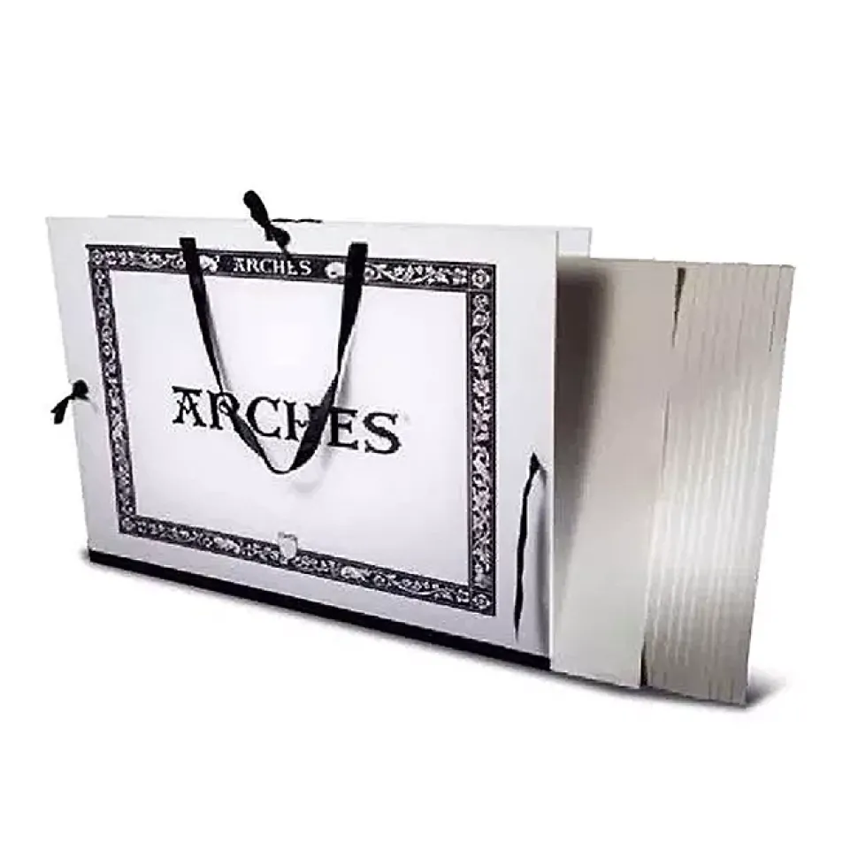 Carpeta de dibujo con 10 papeles de acuarela Grano fino 300gr Arches 61x81cm
