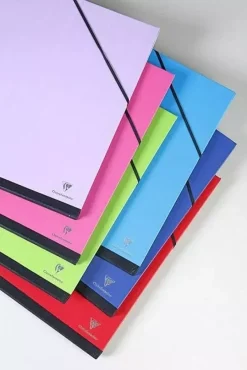 Carpeta de dibujo con cierre elástico turquesa 52x72cm Clairefontaine