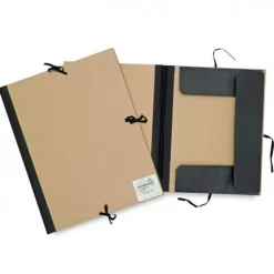 Carpeta marrón con solapas y lazos Earthbound Daler-Rowney A1