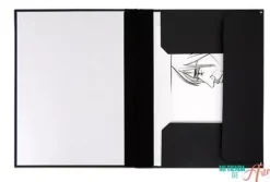 Carpeta negra con solapas y lazos Carchet