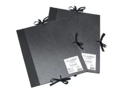 Carpeta negra con solapas y lazos Classic Daler-Rowney