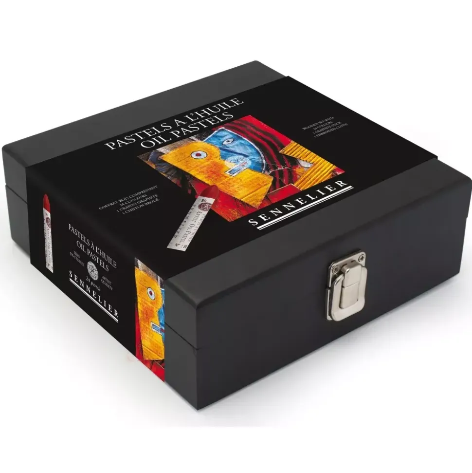Cofre de 24 pasteles al óleo Sennelier