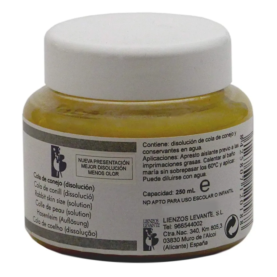 Cola de conejo en disolución Lienzos Levante 500ml