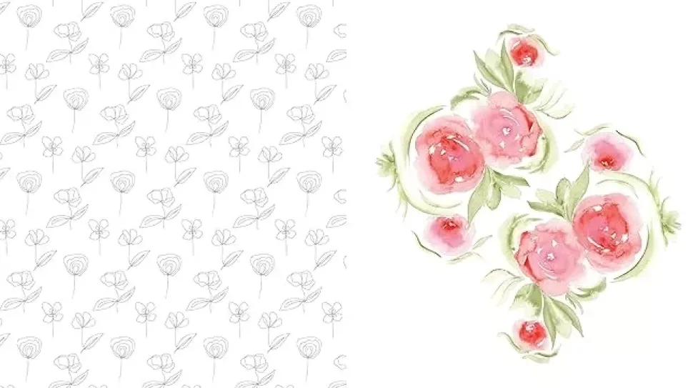 Color in Reverse Watercolor Florals