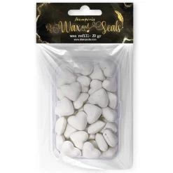 Corazones de lacre Blanco Perlado Wax and Seals Stamperia
