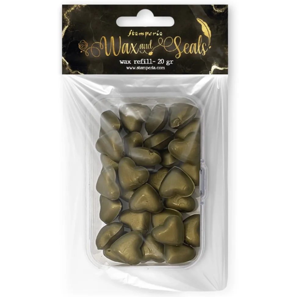 Corazones de lacre Oro Antiguo Wax and Seals Stamperia