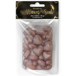 Corazones de lacre Rosa Perlado Wax and Seals Stamperia