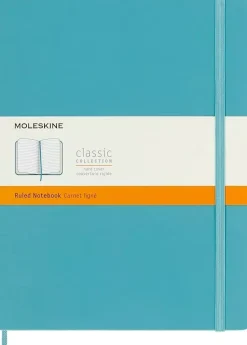 Cuaderno azul arrecife tapa dura rayas Classic Moleskine 19x25cm