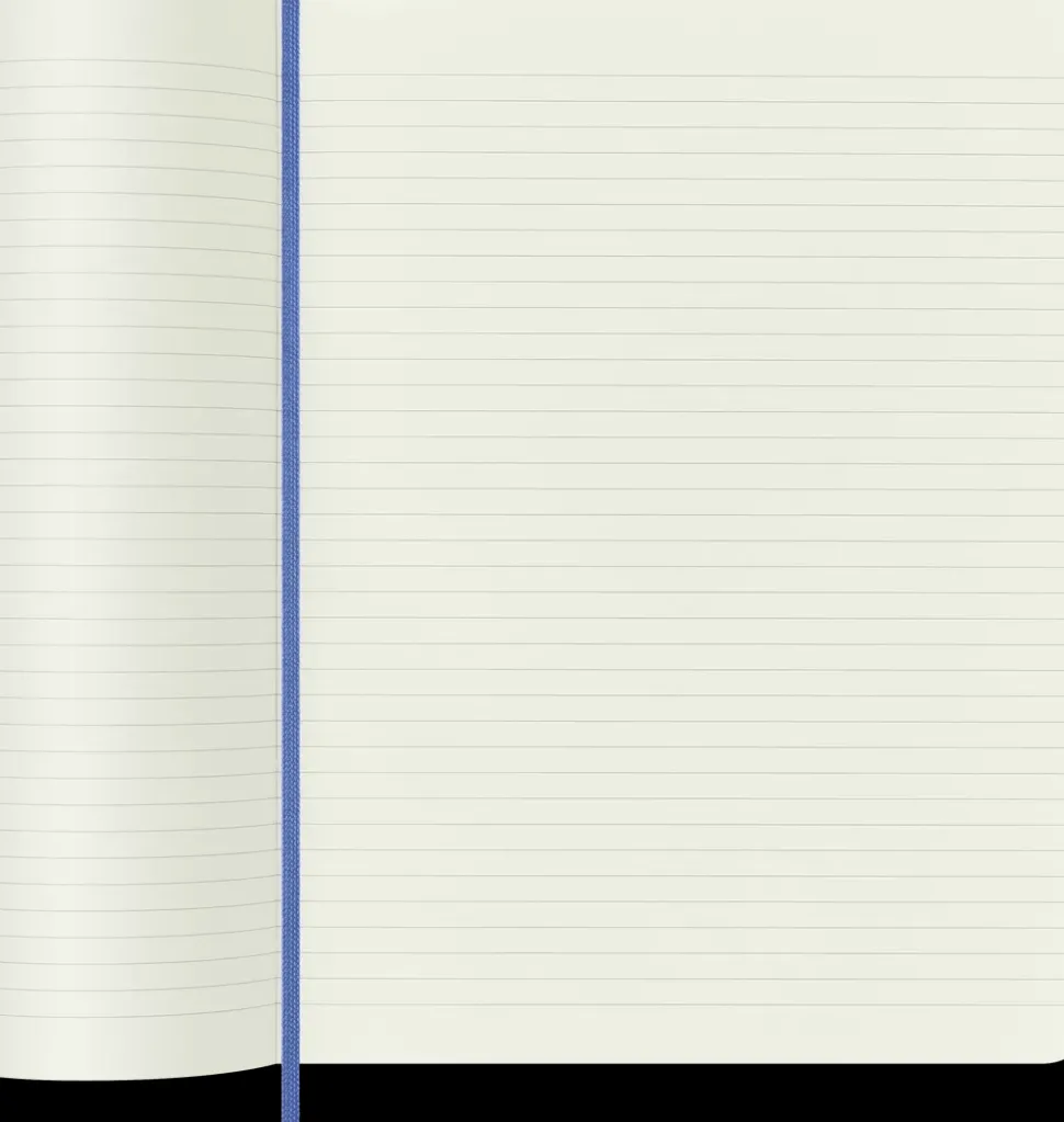 Cuaderno Azul Claro Rayas tapa blanda Moleskine 19x25cm