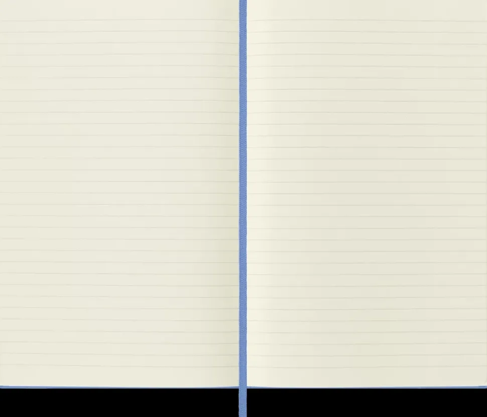 Cuaderno Azul Claro Rayas tapa dura Moleskine 13x21cm
