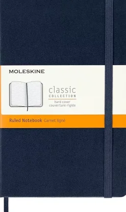 Cuaderno azul zafiro tapa dura rayada Classic Moleskine 11x18cm