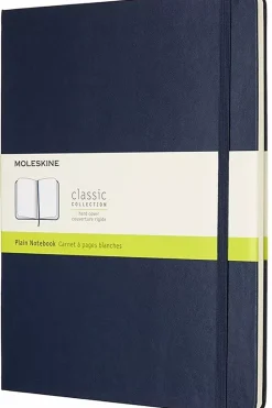 Cuaderno azul zafiro tapa dura liso Classic Moleskine 19x25cm