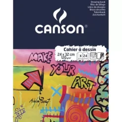 Cuaderno Bocetos Cahier à Dessin Blanco Canson 24x32cm 120g/m²