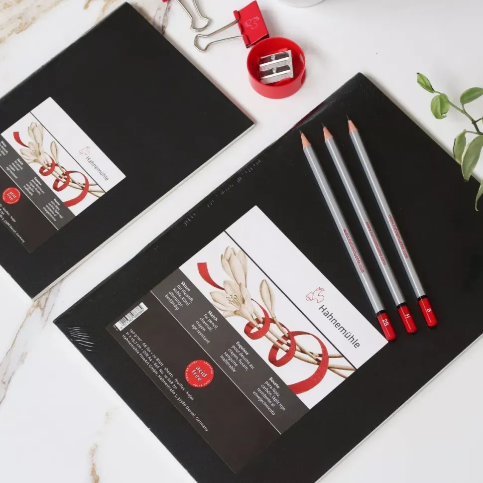Cuaderno bocetos negro rugoso Hahnemühle 140gr/m2