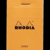 Cuaderno con líneas naranja Rhodia 5x7cm