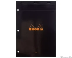 Cuaderno con líneas troquelado negro Plus Rhodia A4
