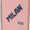 Cuaderno cuadriculado rosa Serie 1918 Milan A5 95g/m²