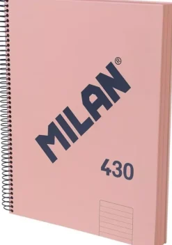 Cuaderno cuadriculado rosa Serie 1918 Milan A5 95g/m²