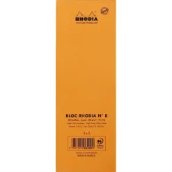 Cuaderno cuadros naranja Rhodia 7,4x21cm