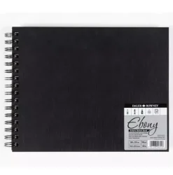 Cuaderno de Dibujo Ebony Espiral Tapa Negra Formato Pasaje Daler-Rowney A4