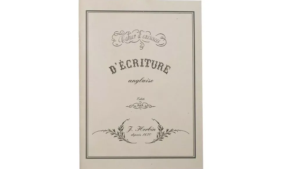 Cuaderno de ejercicios de caligrafía