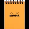 Cuaderno de espiral con cuadros naranja Rhodia 7x10cm