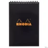 Cuaderno de espiral con líneas negro Plus Rhodia A5