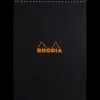 Cuaderno de espiral con líneas negro Plus Rhodia A4
