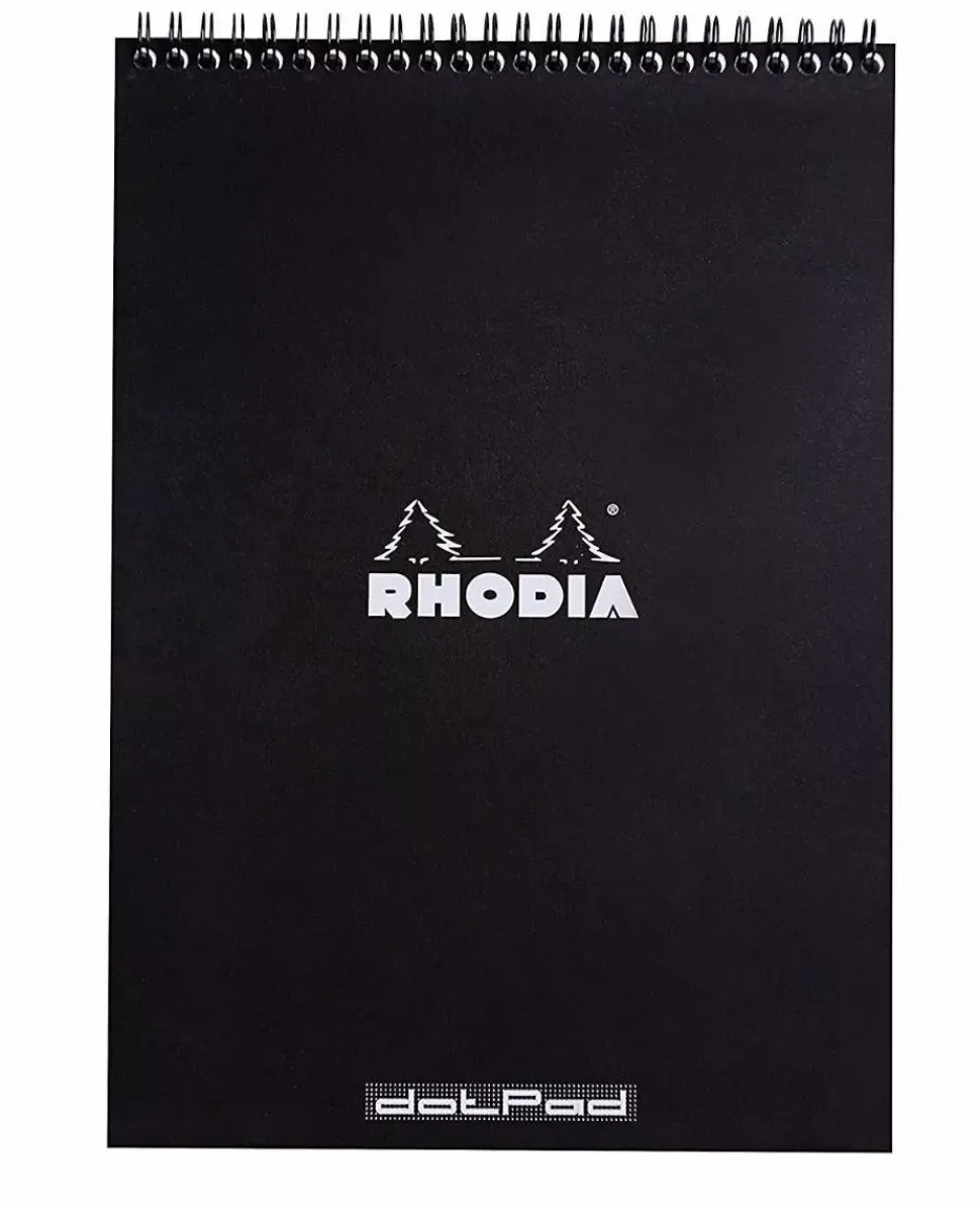 Cuaderno de espiral con puntos negro 14,8x21cm Rhodia