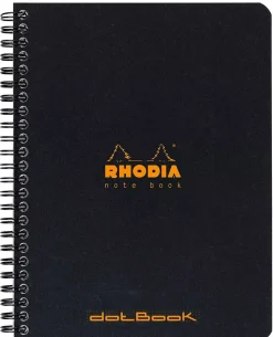 Cuaderno de espiral con puntos negro A5 Rhodia