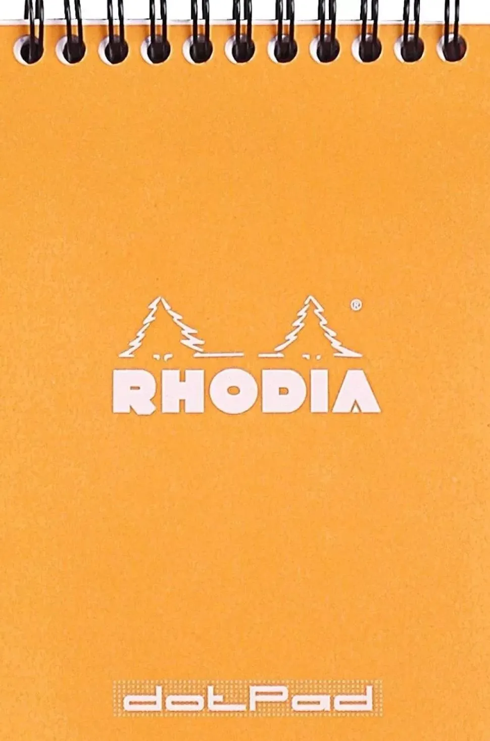 Cuaderno de espiral con puntos naranja 10,5x14,8cm Rhodia